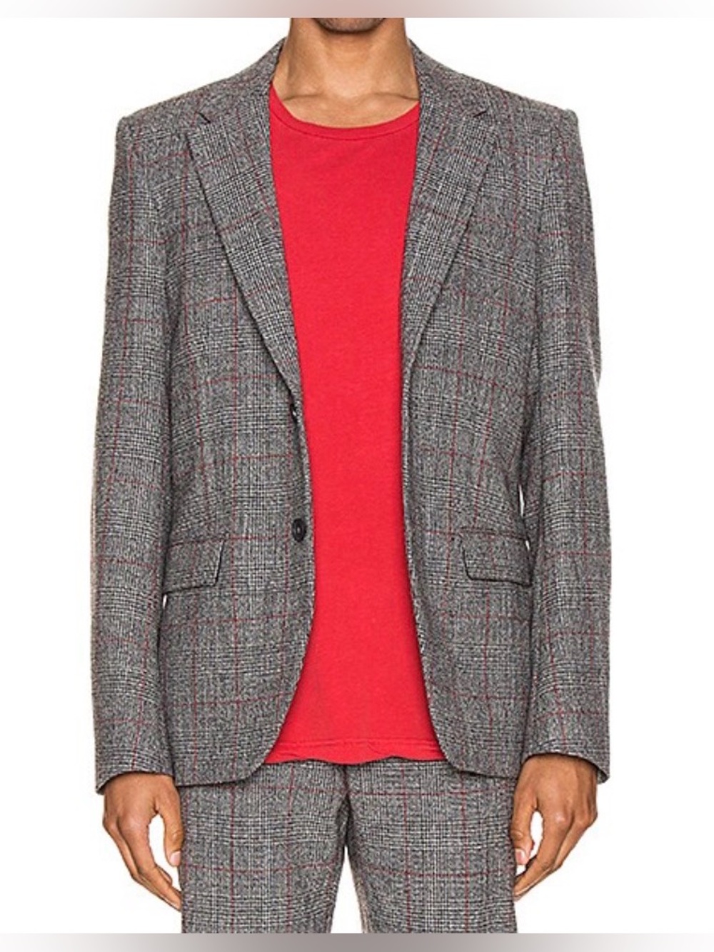 NWOT Helmut Lang Prince of wales 100% Virgin wool plaid blazer men's size 36
